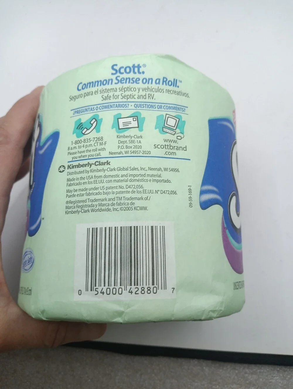 Vintage Green Scott Toilet Paper 1000 Sheets Bathroom Tissue 2005 Soft Colors